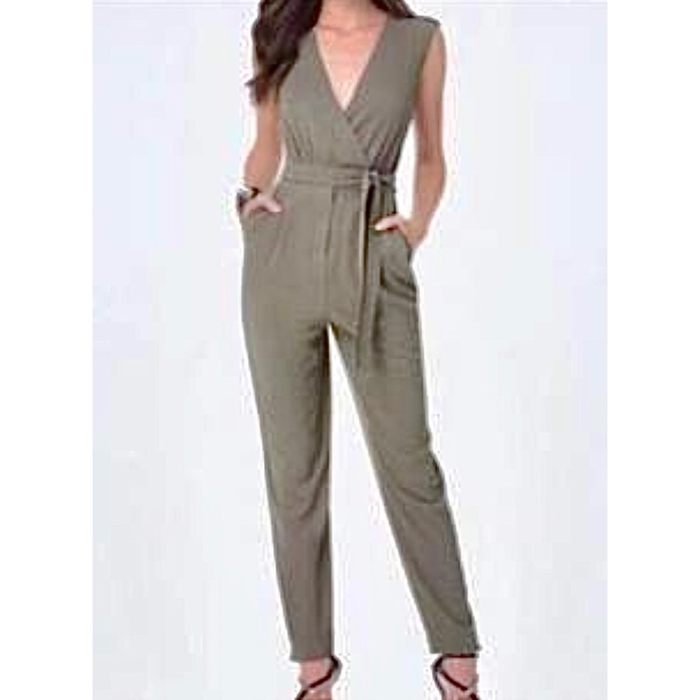 Bebe Olive Green Pant Jumpsuit